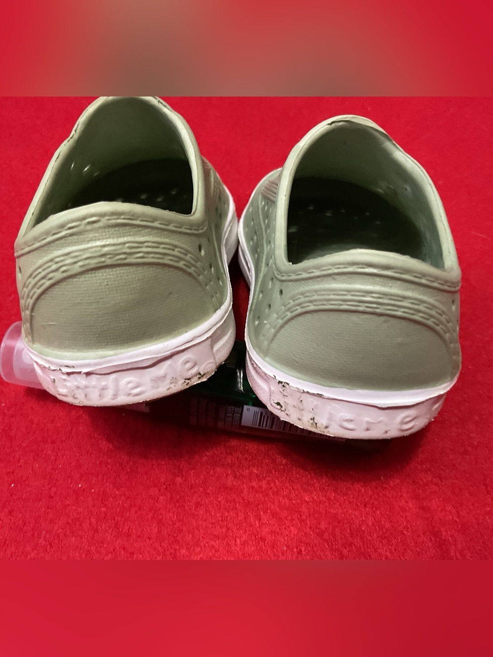 Little Me Olive Green Slip-On Baby Walkers